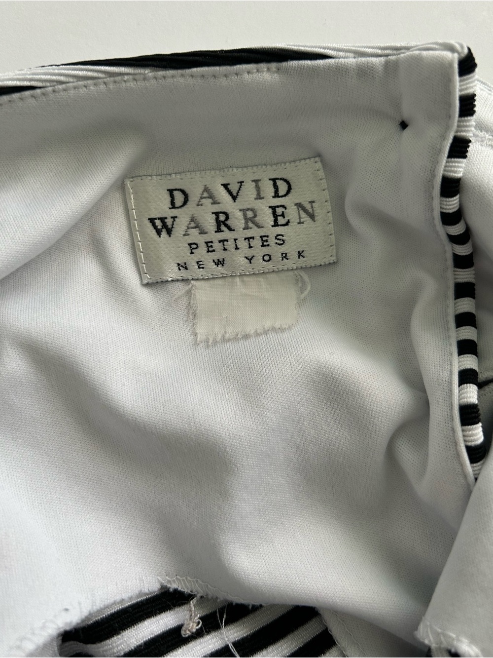 Vintage David Warren Petites New York Striped Sleeveless Boatneck Top (19” PTP) - Picture 8 of 16